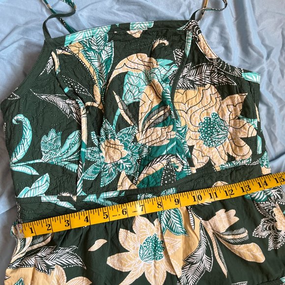 Unsubscribed Quilted Floral Pinafore Midi Dress Size 4 NWT - Picture 7 of 9